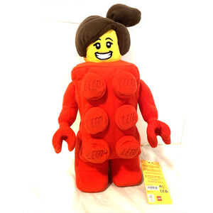 LEGO Minifigure Plush Brick Suit Minifig Series Teddy 13" Plush Red Character